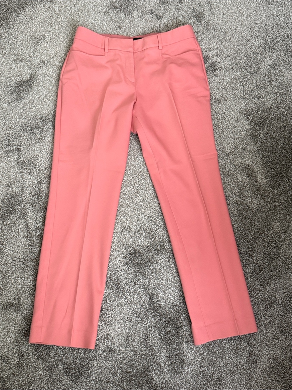 Express Coral Pink Women's Columnist Slim Mid Rise Stretch